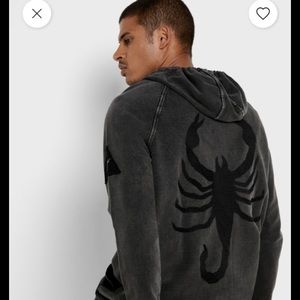 John Varvatos scorpion zip hoody